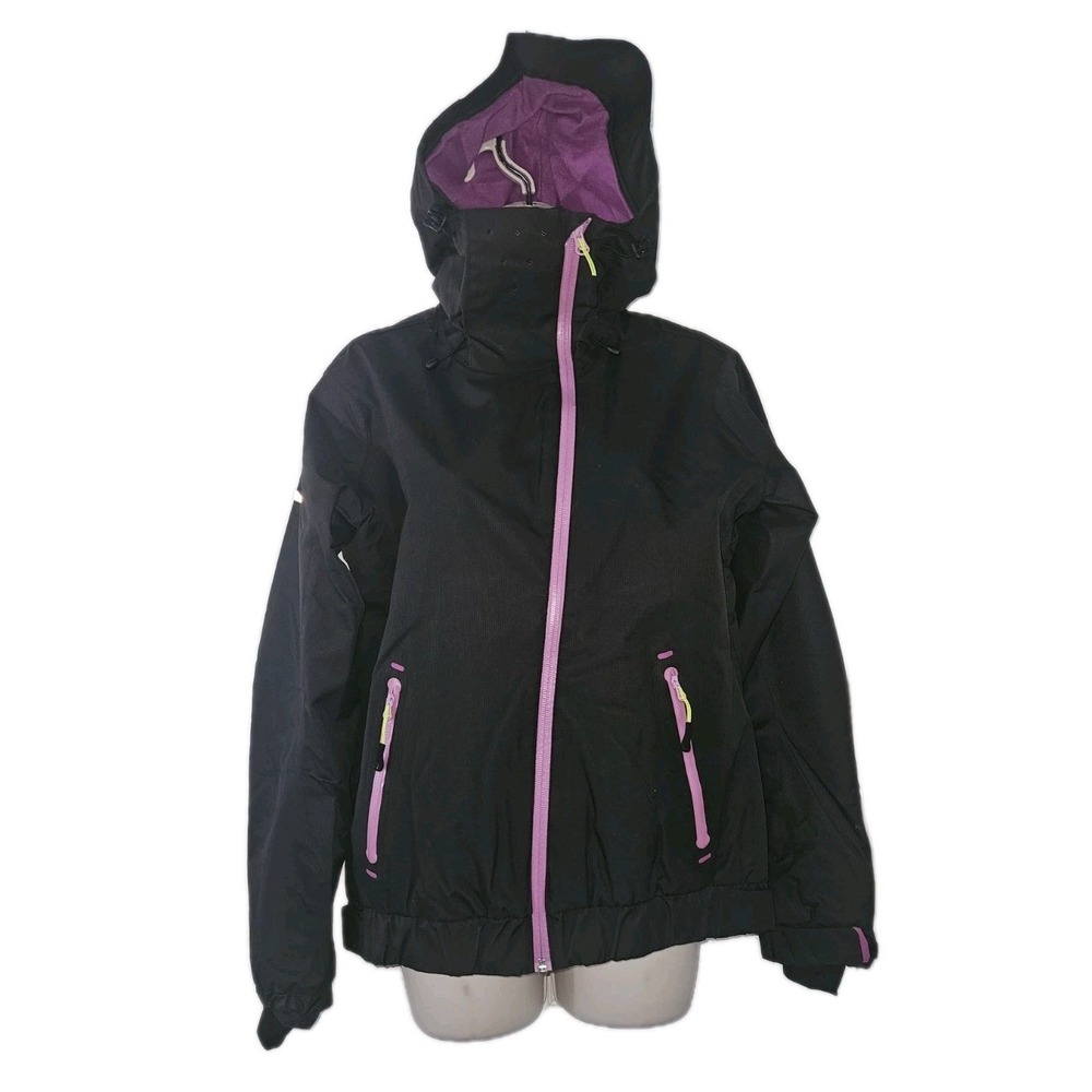 NEW PUMA Horizon Black Sport Performance Zip Up Hoodie Jacket Waterproof Size XS